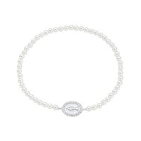 Bracciale Amen Donna Miracolosa in Argento Perla BRELPE30SWBBZ - BRELPE30SWBBZ
